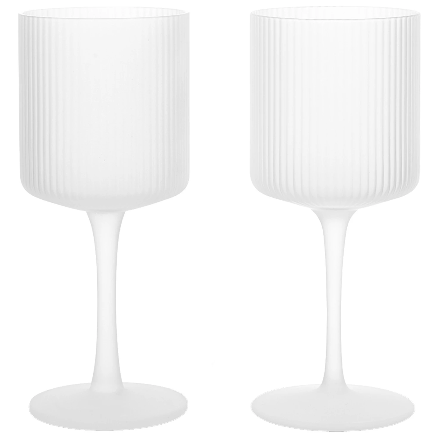 Ferm Living Ripple Vitvins 2-pack Frosted - Vinglas Glas Frostad - 1104270098