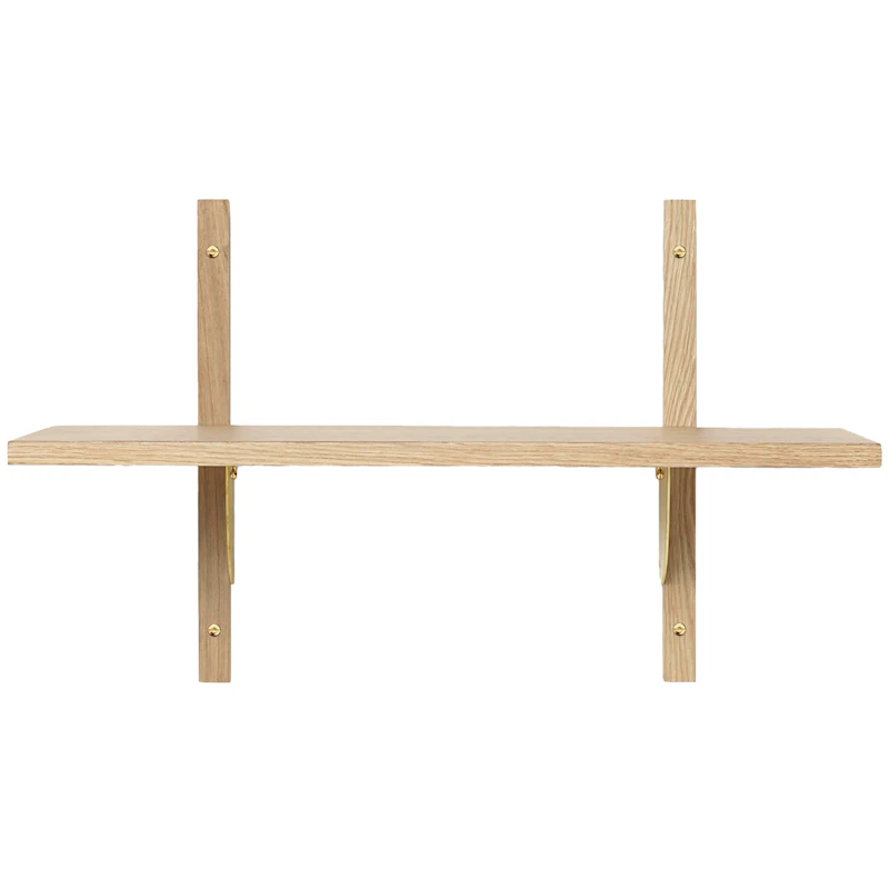 Sector Single Narrow Hylla 34x54 cm, Ek/Mässing