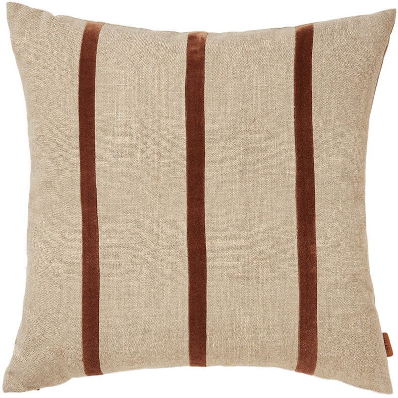 Senti Stripe Kuddfodral 50x50 cm, Carob Brown