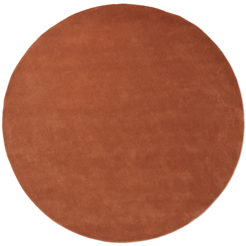 Stille Tufted Matta Ø240 cm, Rödbrun