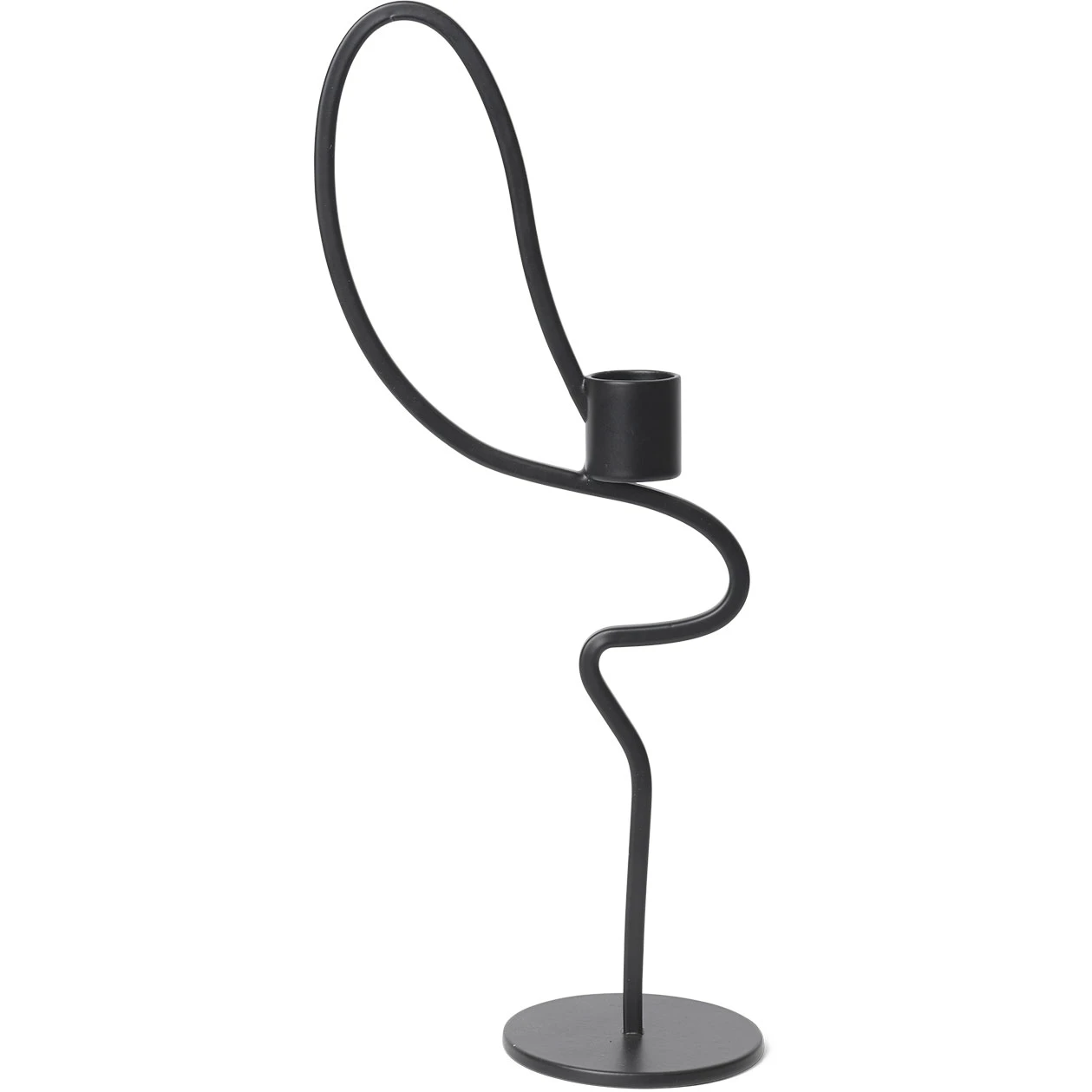 Ferm Living Valse Ljusstake Svart 28 Cm - Ljuslyktor J&auml;rn Svart - 1104268152