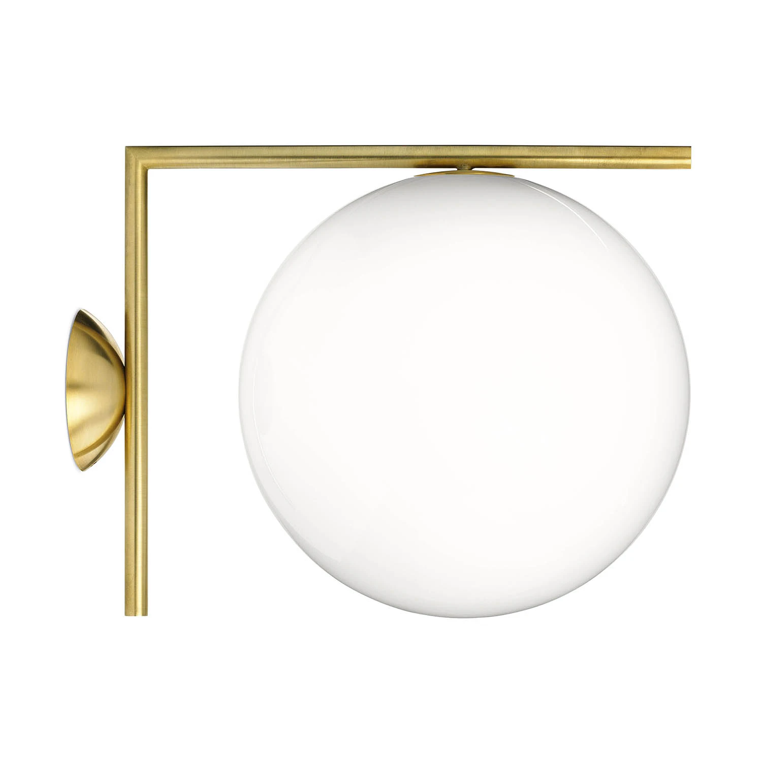 Flos Ic Lights C/w2 Tak/v&auml;gglampa Brushed Brass - V&auml;gglampor M&auml;ssing - F3179059