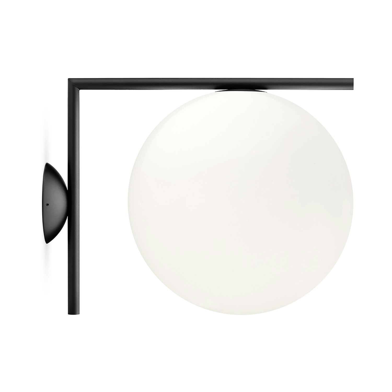 Flos Ic Lights C/w2 Tak/vägglampa Black - Vägglampor Stål Svart - F3179030