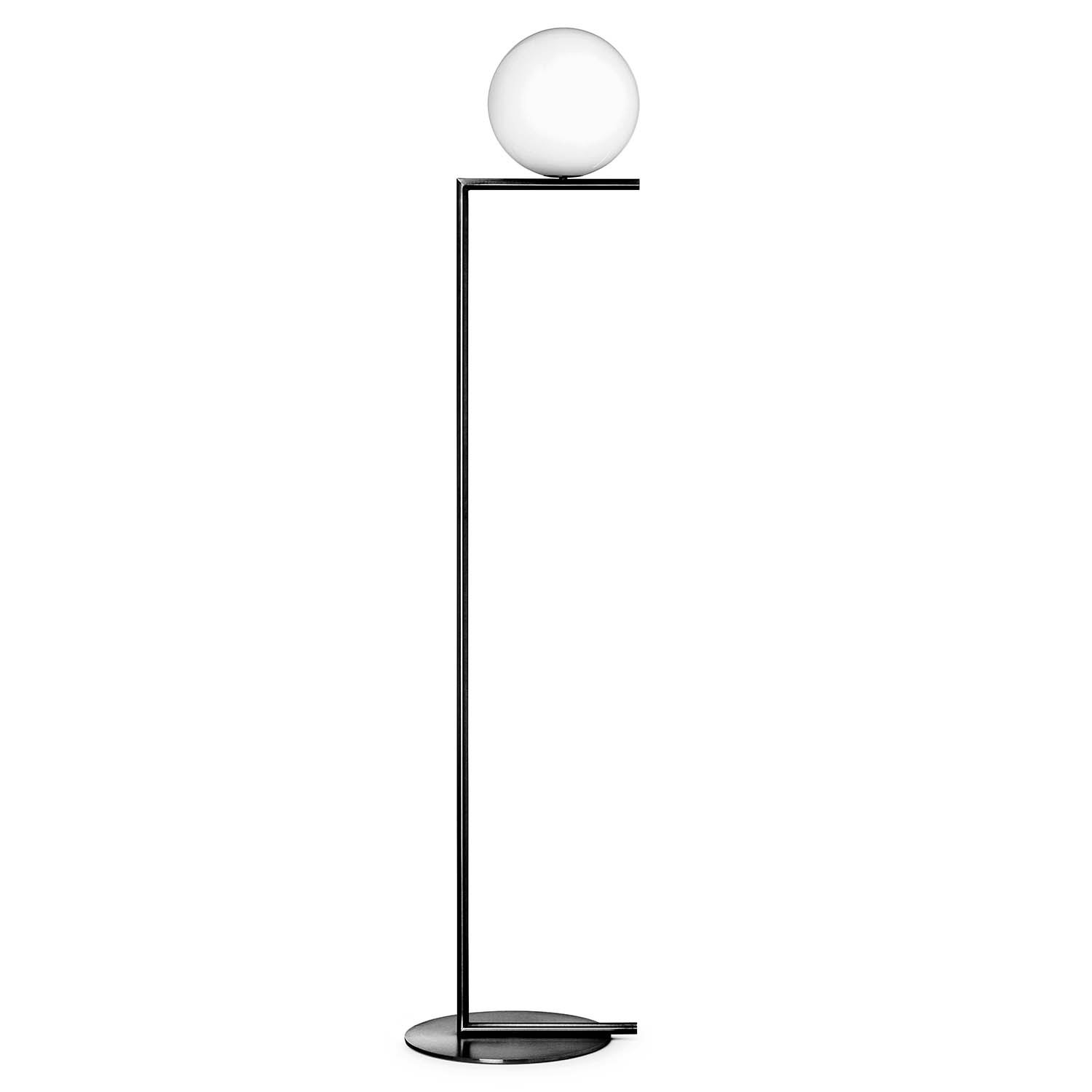 Flos Ic Lights F1 Golvlampa Svart - Golvlampor Stål Svart - F3173030