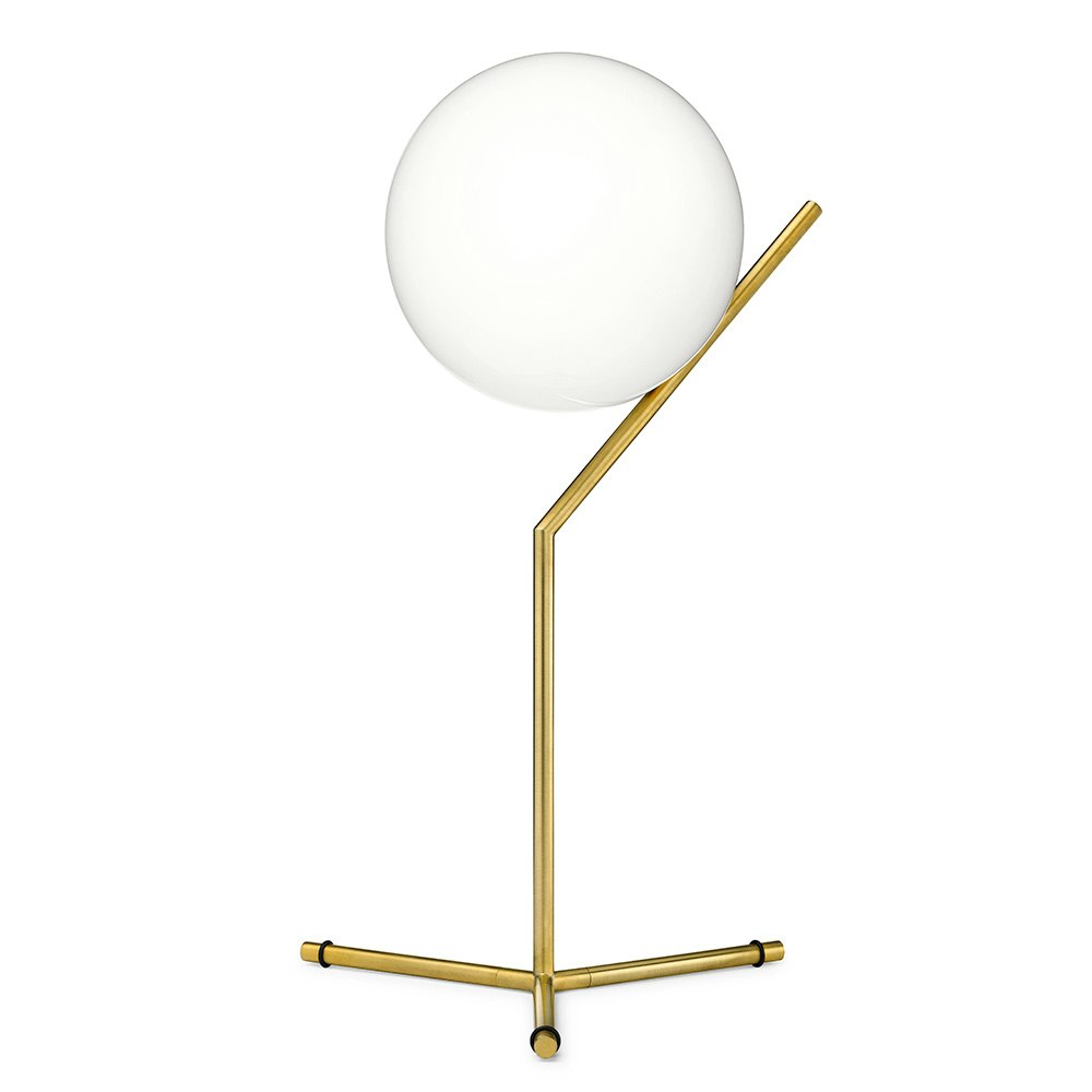 Flos Ic Lights T1 Bordslampa Hög Brushed Brass - Bordslampor Mässing Borstad Mässing - F3170059