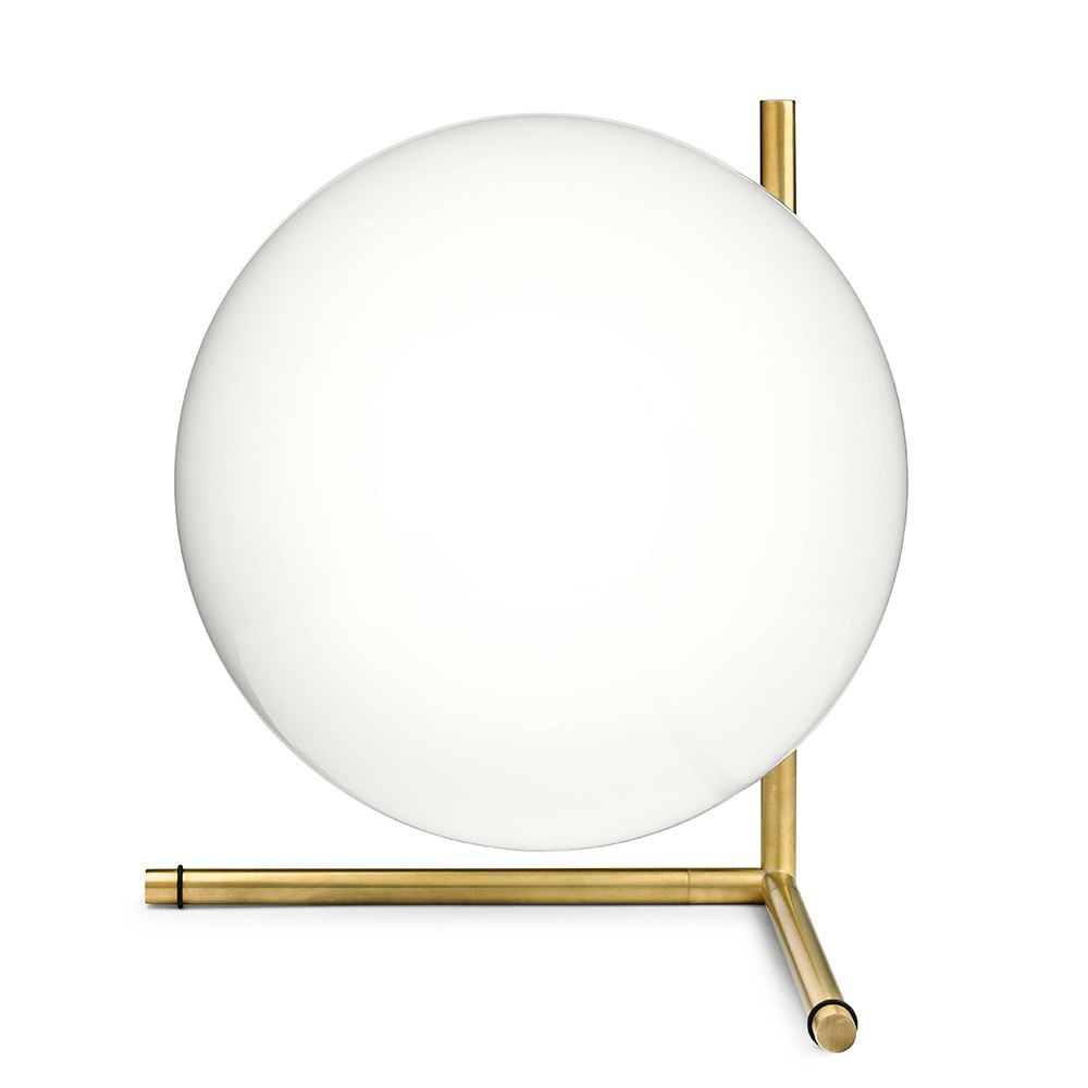 Flos Ic Lights T2 Bordslampa Brushed Brass - Bordslampor Mässing - F3172059