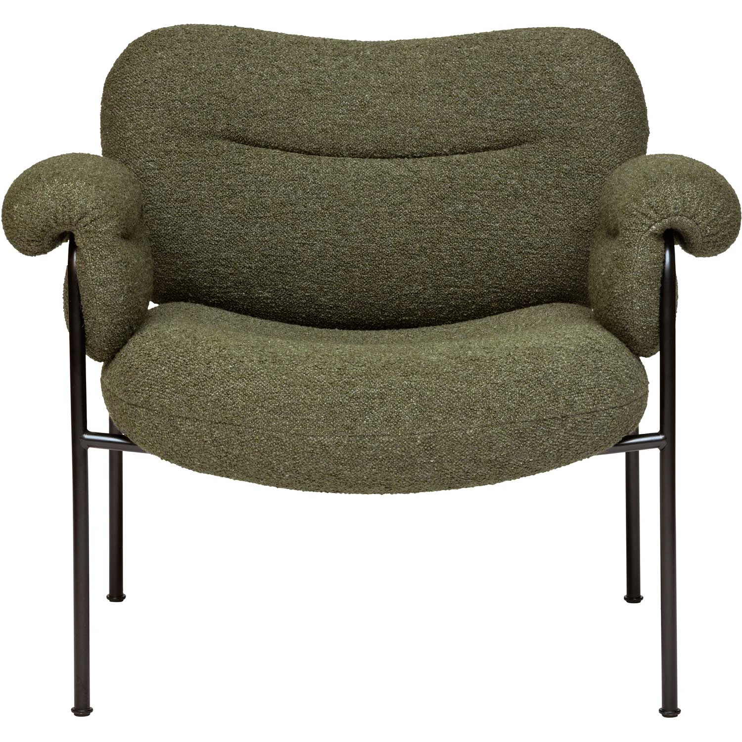 Fogia Bollo Loungestol Svarta Ben / Tyg Barnum Pine - F&aring;t&ouml;ljer Ull Pine - P-0000008965