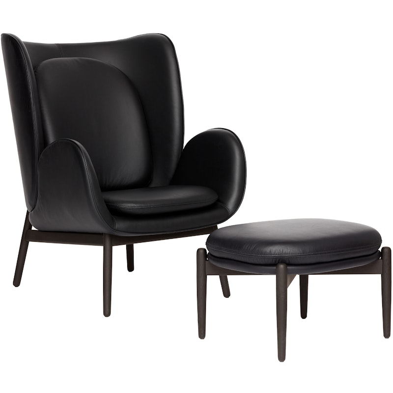 Embrace Fåtölj Med Fotpall S, Elmosoft Black