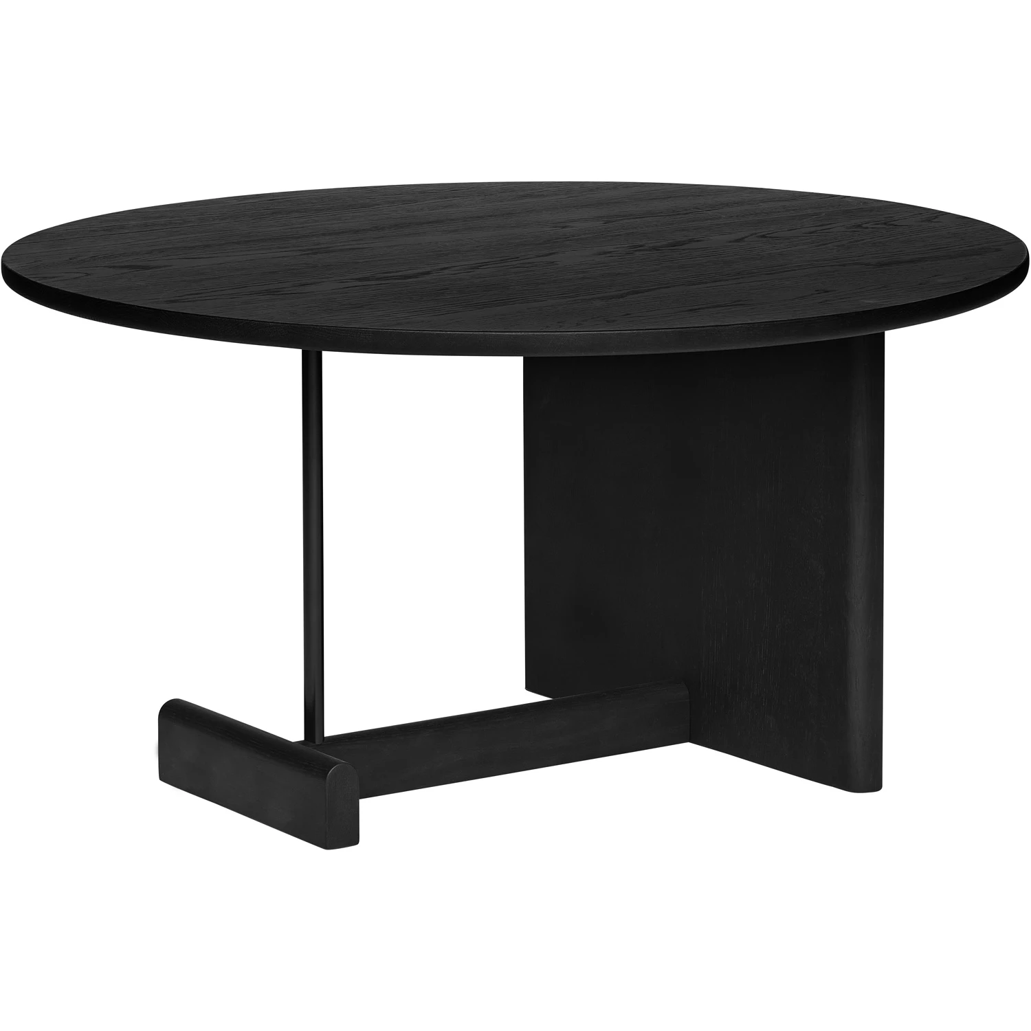 Fogia Koku Soffbord Runt H:42 Cm Svartbetsad - Soffbord utomhus Ek Svartbetsad Ek - P-0000034765