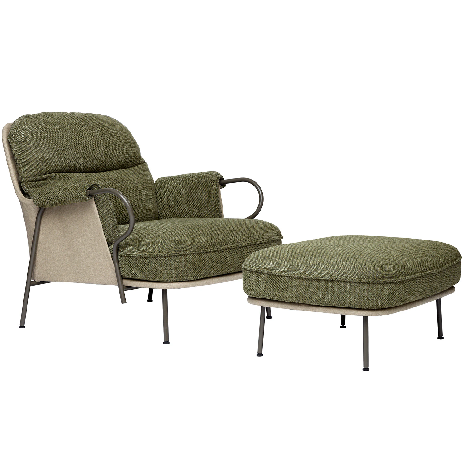 Fogia Lyra F&aring;t&ouml;lj Med Fotpall Safire 005 - F&aring;t&ouml;ljer Textil Gr&ouml;n - P-0000092756/P-0000092754