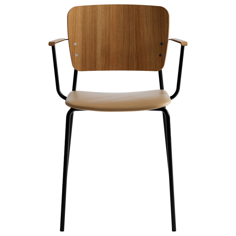 Mono Karmstol, Svart Metallram, Lackad Ek/Elmosoft 43054