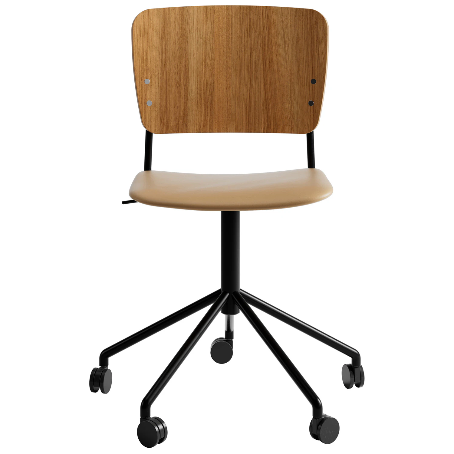 Fogia Mono Kontorsstol Svart Snurrunderrede Lackad Ek/elmosoft 43054 - Kontorsstolar Metall Ek - P-0000089940