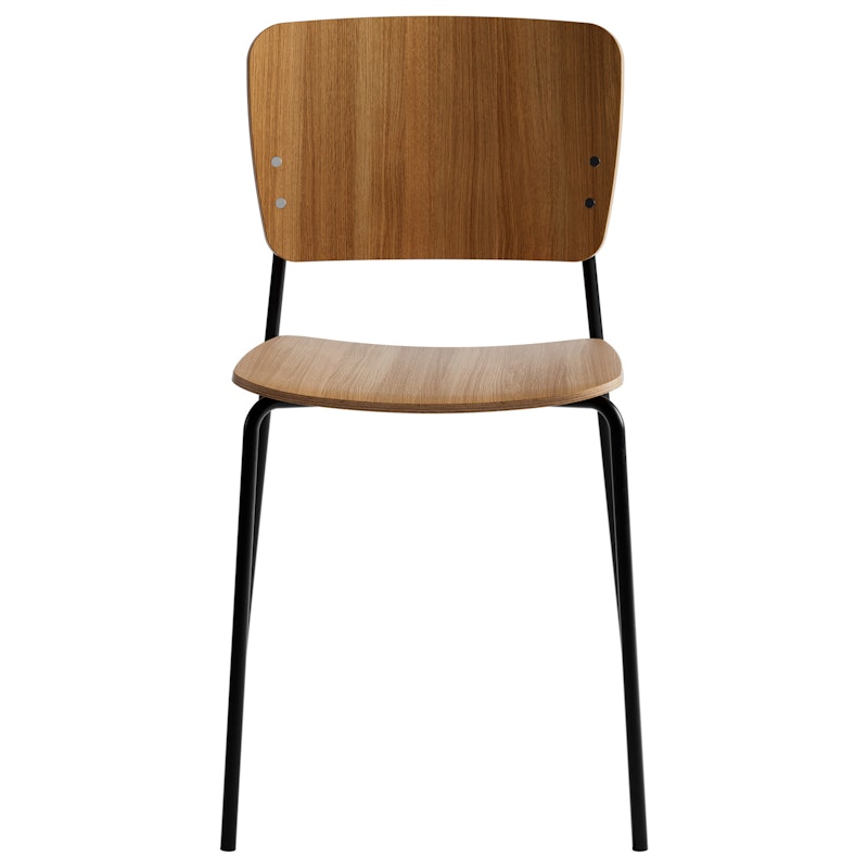 Mono Stol, Svart Metallram, Lackad Ek