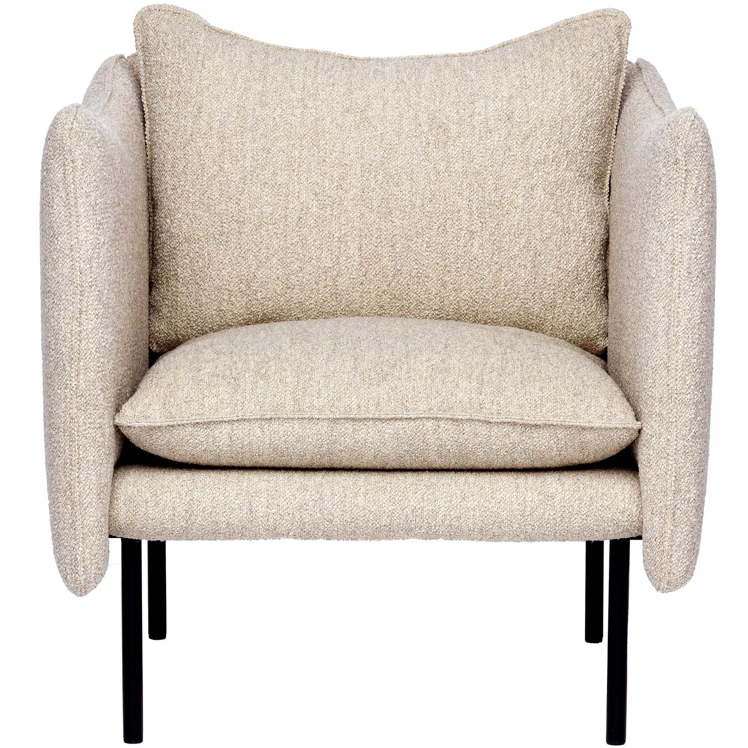 Fogia Tiki F&aring;t&ouml;lj S W:70 Cm Svarta Ben / Sand - F&aring;t&ouml;ljer L&auml;der Sand - P-0000161139