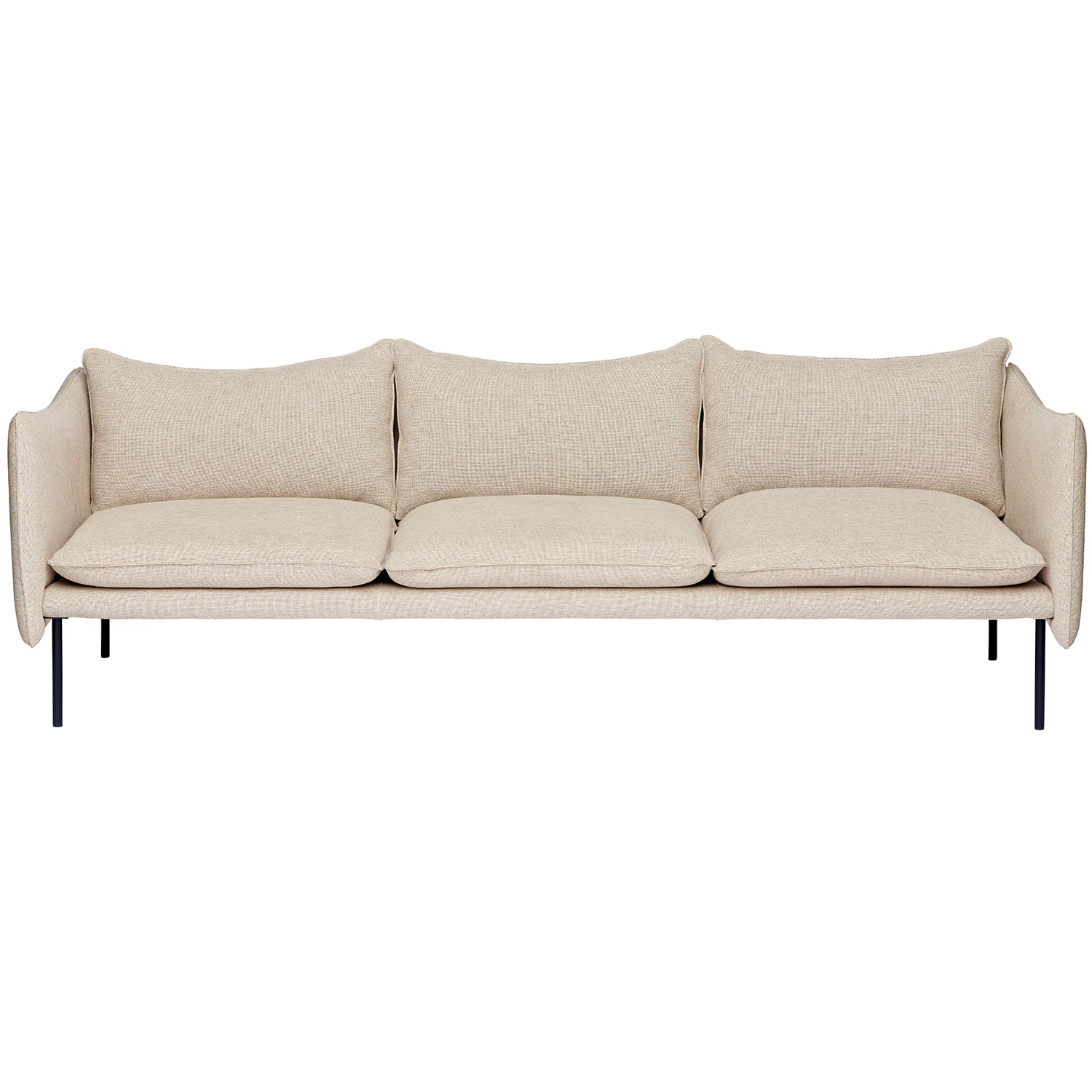 Fogia Tiki Soffa 3-sits Svarta Ben / Clay - 3-sitssoffor L&auml;der Clay - P-0000161172