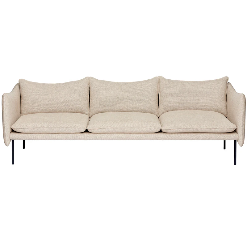 Tiki Soffa 3-Sits, Svarta Ben / Clay