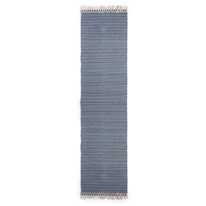 Bold Fringe Matta 70x300 cm, Dusty Blue