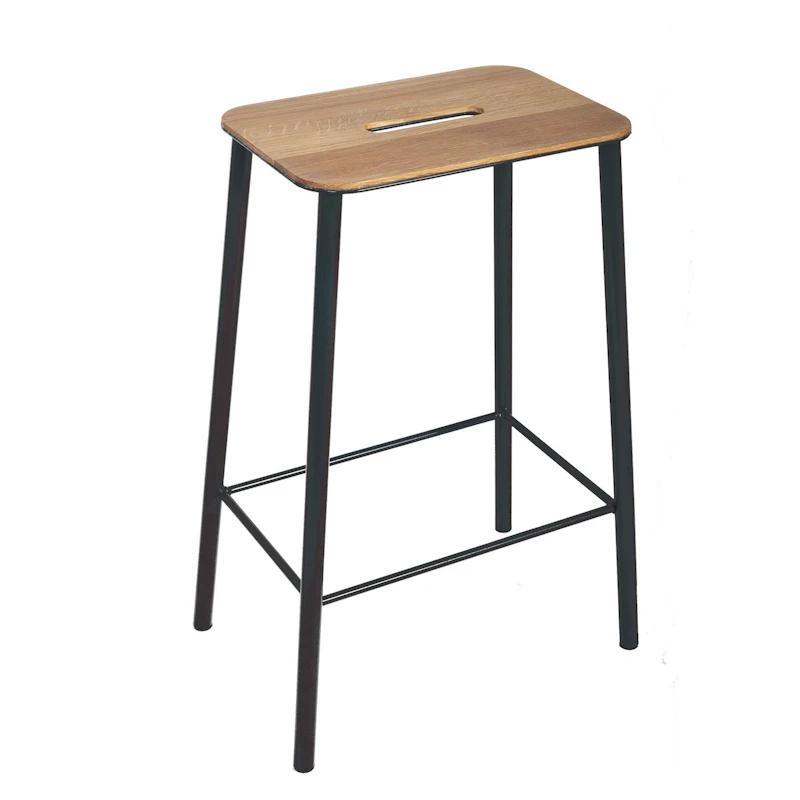 Adam Stool Barstol 65 cm, Ek/Matt Svart