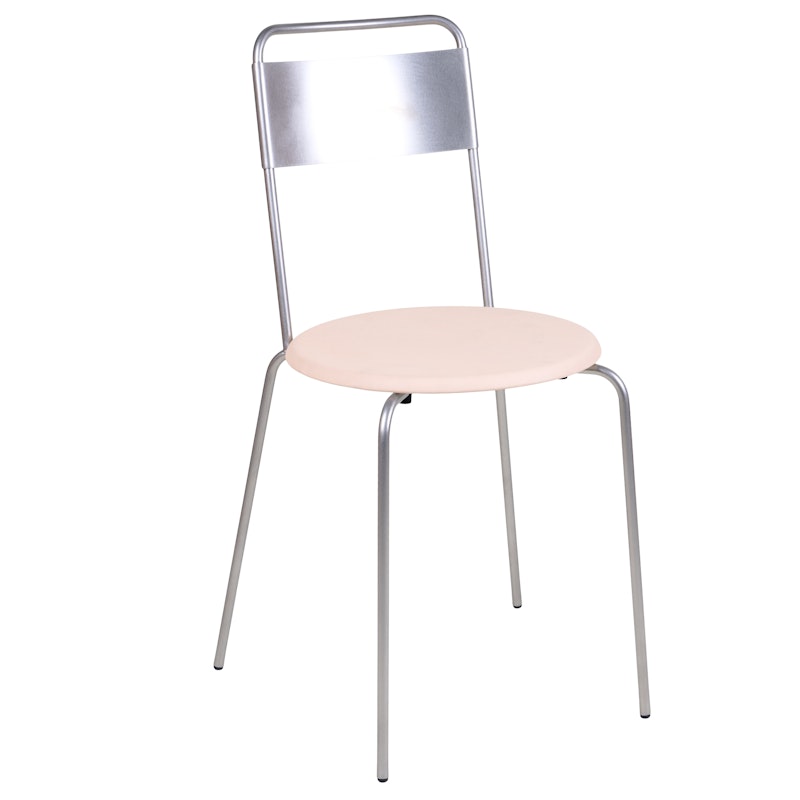 Petit Rond Stol, Rostfritt Stål / Läder