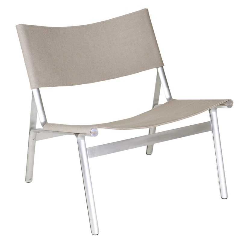 Union Fåtölj, Aluminium / Sandstone Linen