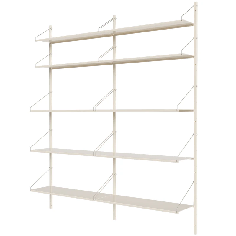 Library Hylla Dubbel 160x1852 cm, Varmvit
