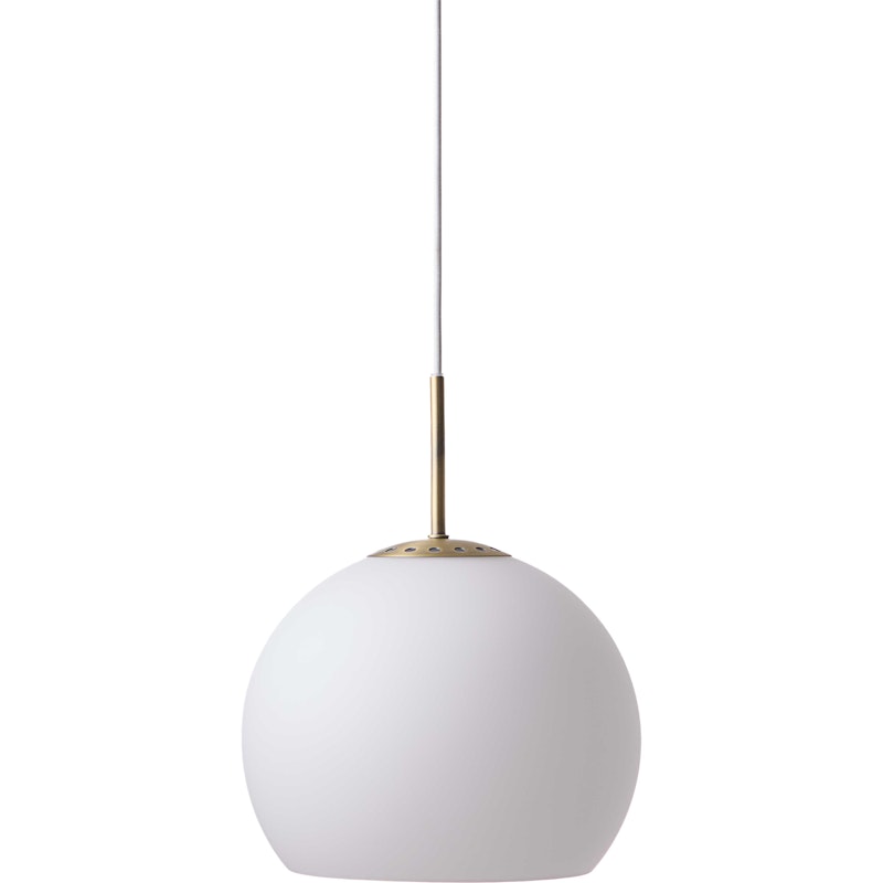 Ball Glass Pendel 25 cm, Opalvit