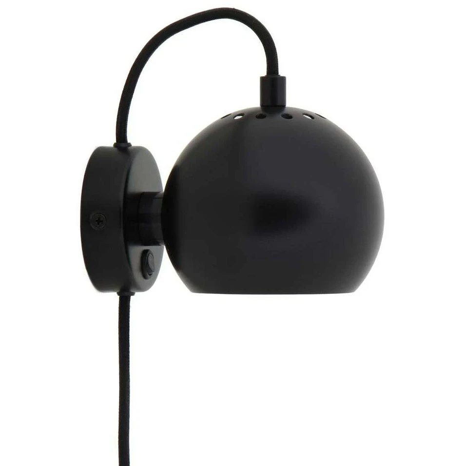 Frandsen Ball Magnet V&auml;gglampa Matt Black - V&auml;gglampor Metall Svart - 104755