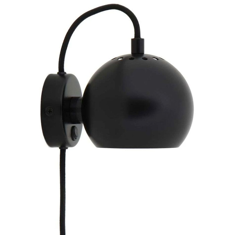 Ball Magnet Vägglampa, Matt Black