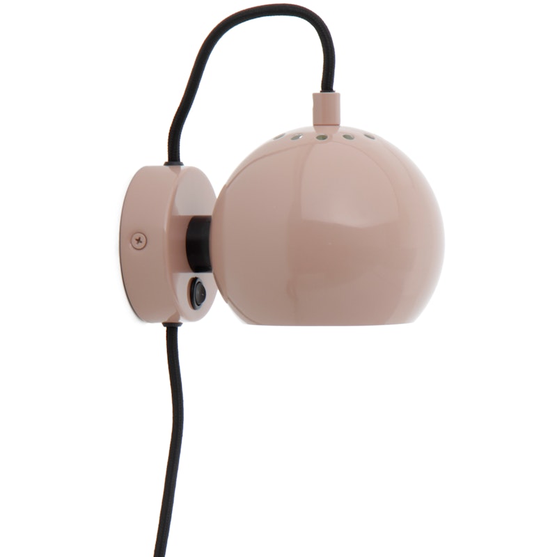 Ball Magnet Vägglampa, Glossy Nude