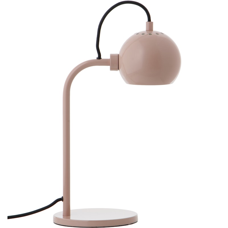 Ball Single Bordslampa, Glossy Nude