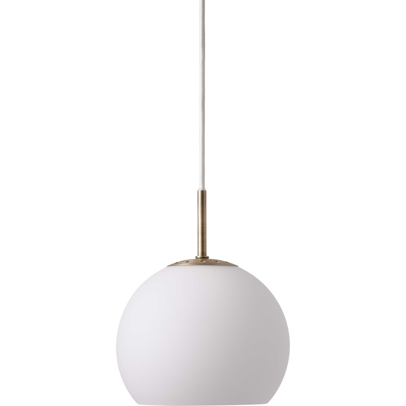 Ball Glass Pendel 18 cm, Opalvit