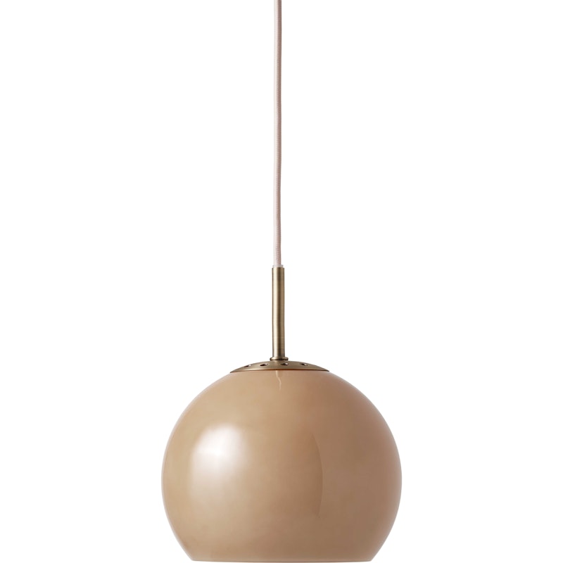 Ball Glass Pendel 18 cm, Cappuccino