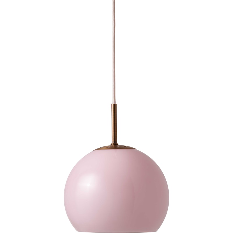 Ball Glass Pendel 18 cm, Light Pink