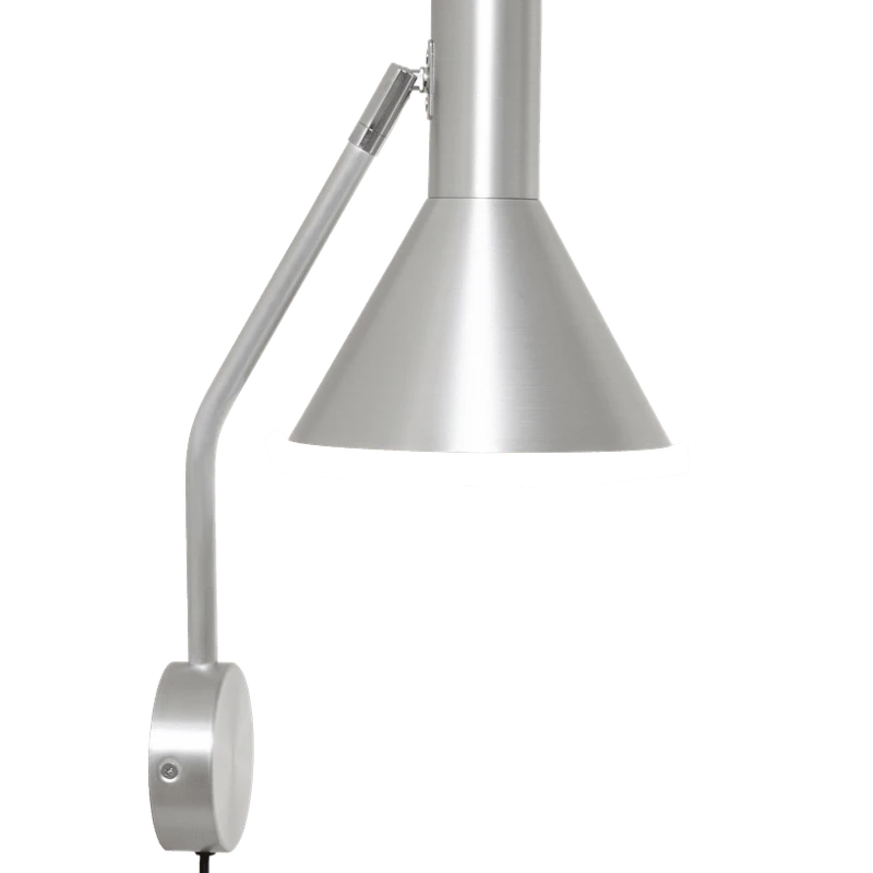 Lyss Vägglampa Borstad Aluminium
