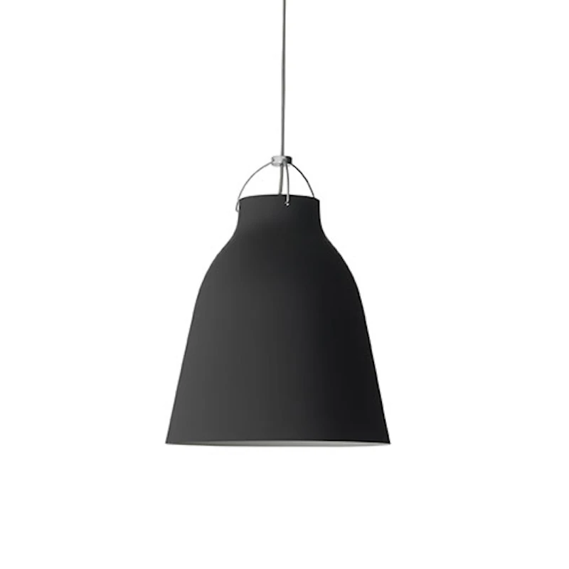 Caravaggio Taklampa P3 6m Kabel, Matt Svart