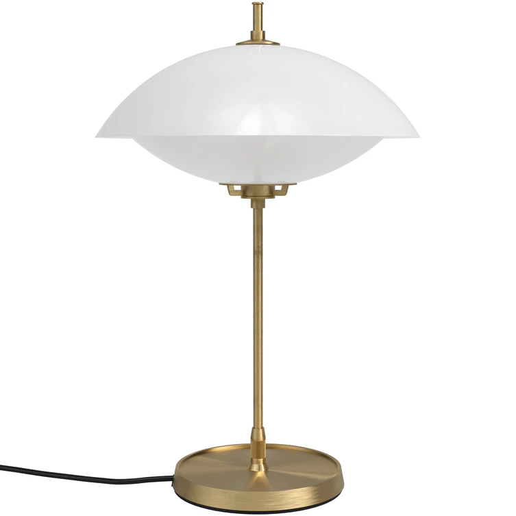 Fritz Hansen Clam Bordslampa - Bordslampor Mässing Vit - 22000305
