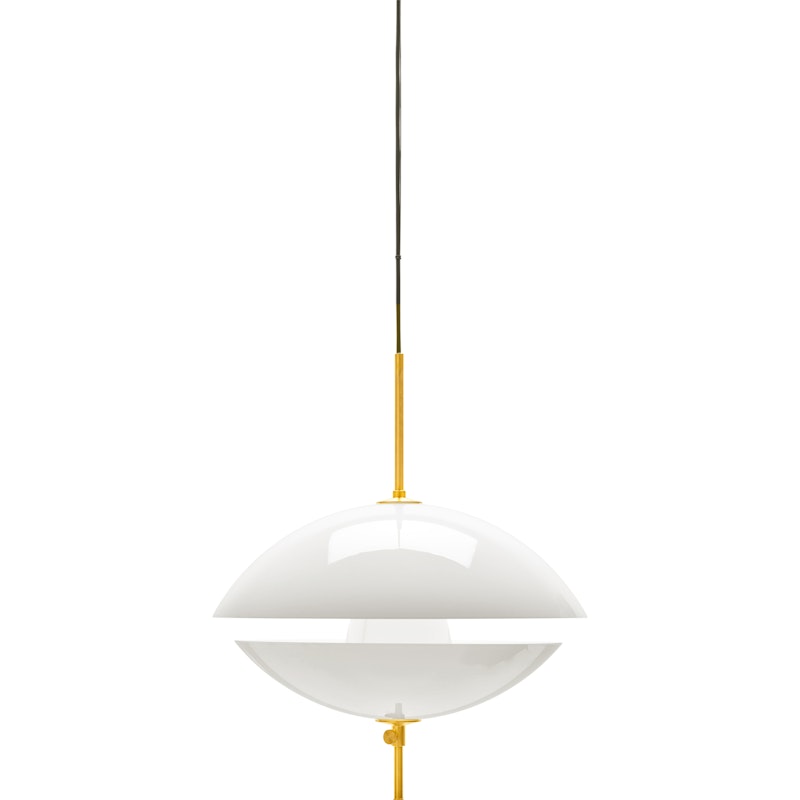 Clam Pendel Vit / Mässing, 440 mm
