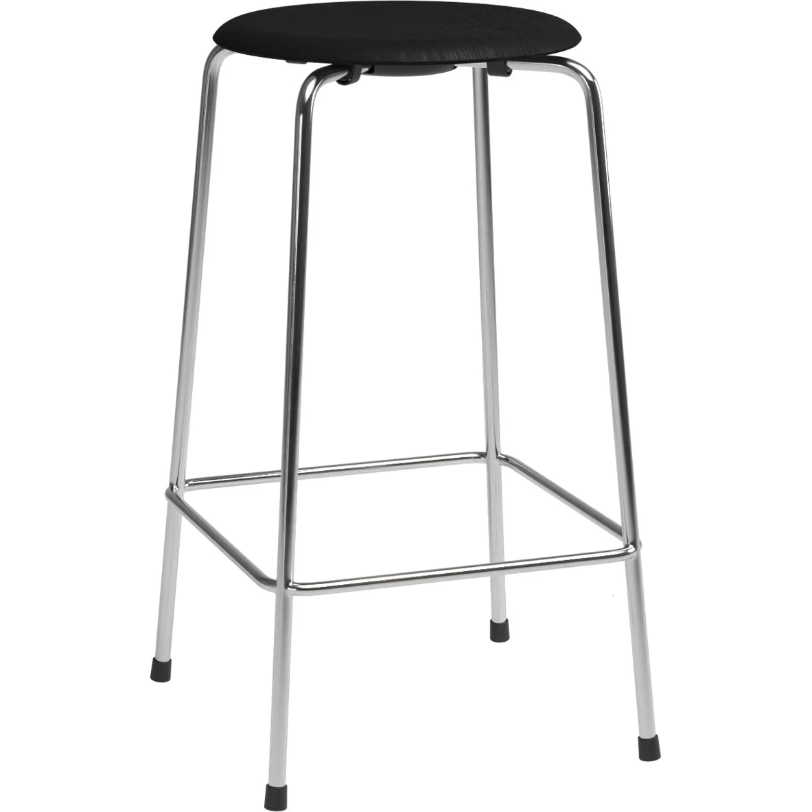 Fritz Hansen High Dot&trade; Barstol Med 4 Ben 65 Cm Krom / Svart - Barstolar Ask Krom - 3170COUKROM/ASKETR&AElig;
