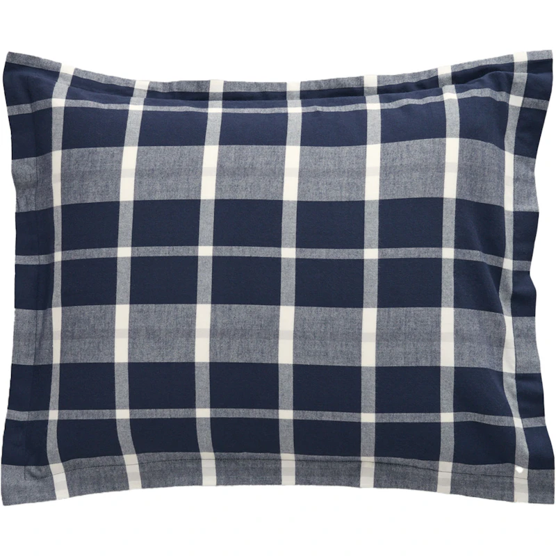 Flannel Check Örngott Marine 50x60 cm