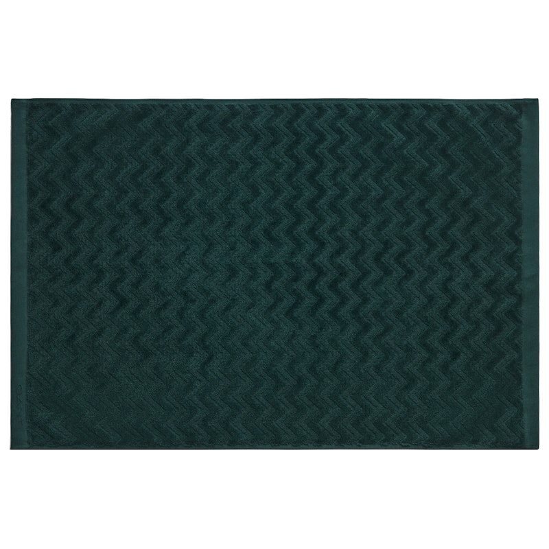 Jacquard Herringbone Badrumsmatta 60x90 cm, Tartan Green