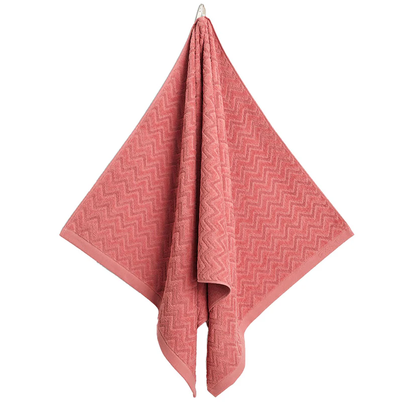 Jacquard Herringbone Handduk 30x50 cm, Faded Brick
