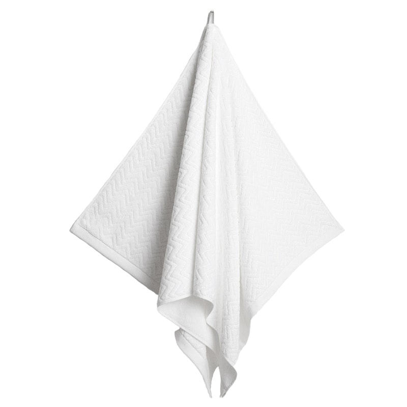 Jacquard Herringbone Handduk 50x70 cm, Anchor Grey