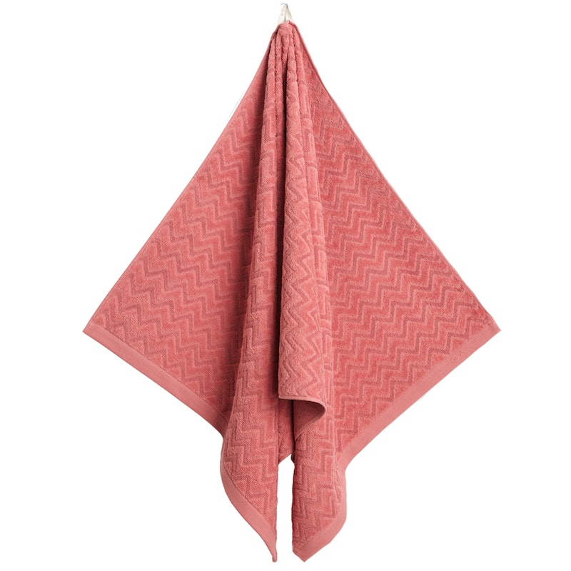 Jacquard Herringbone Handduk 50x70 cm, Faded Brick