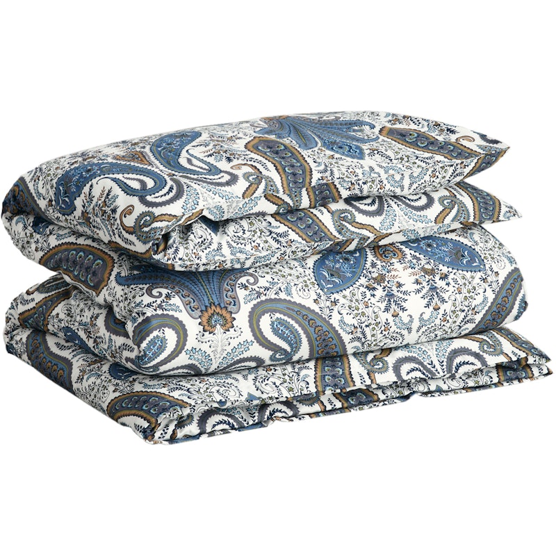 Key West Paisley Påslakan 140x200 cm, Sateen Blue