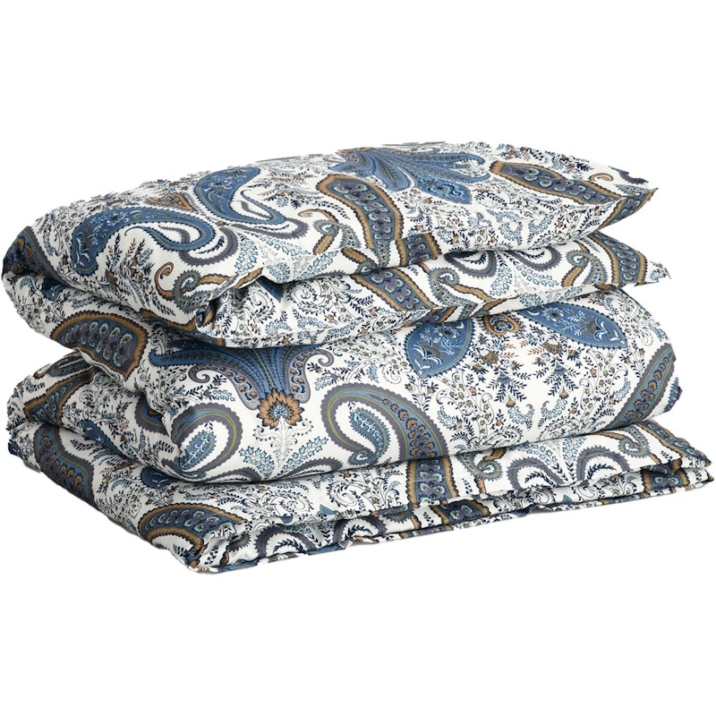 Key West Paisley Påslakan 220x220 cm, Sateen Blue