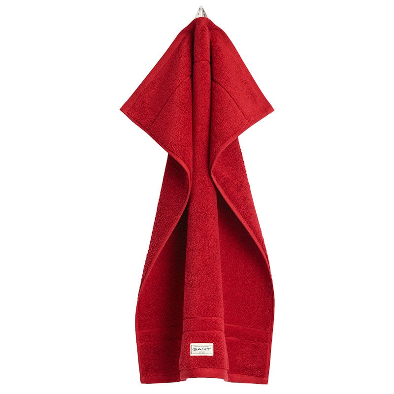 Premium Handduk 50x70 cm, Mörkröd