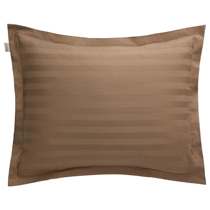 Sateen Stripe Örngott 50x60 cm, Taupe Beige