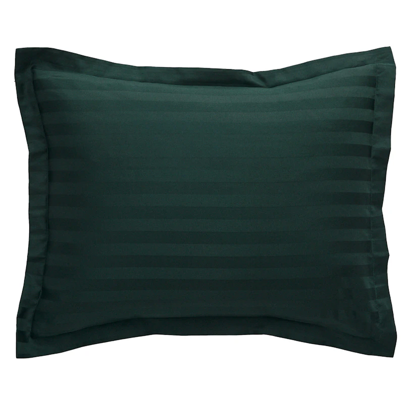 Sateen Stripe Örngott 50x60 cm, Tartan Green