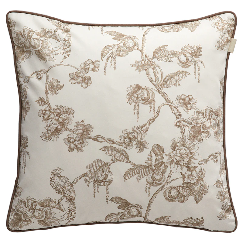 Sateen Tree Print Kudde 50x50 cm, Taupe Beige