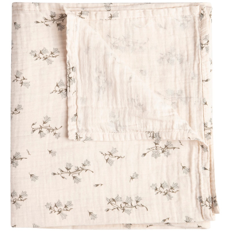 Bluebell Muslin Babyfilt, 110x110 cm